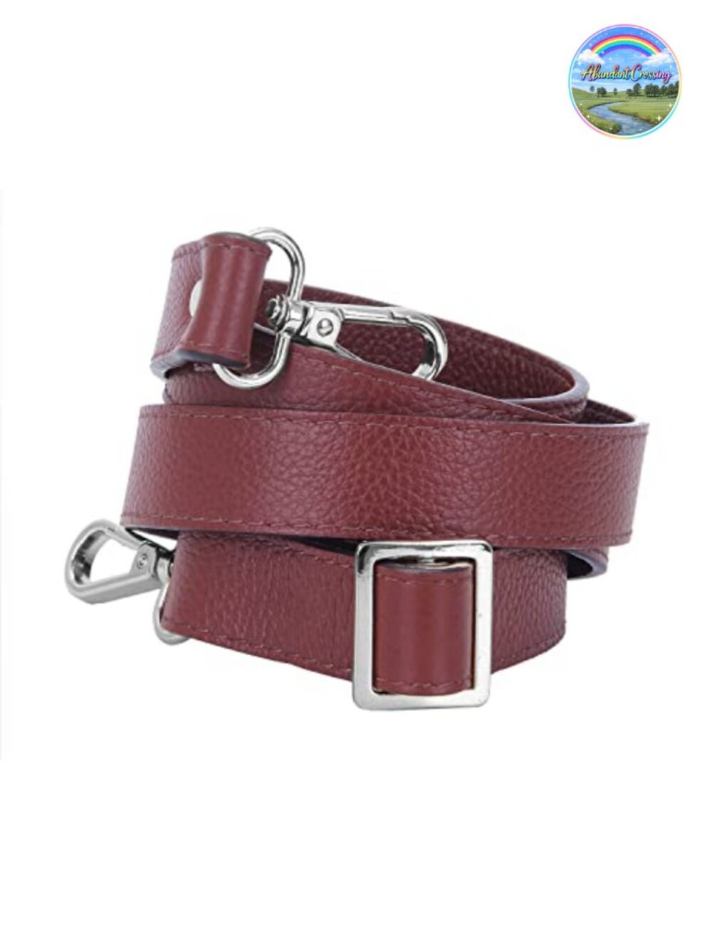 Full Grain Leather Adjustable Replacement Strap Crossbody Bag Purse 1 Inch Wide